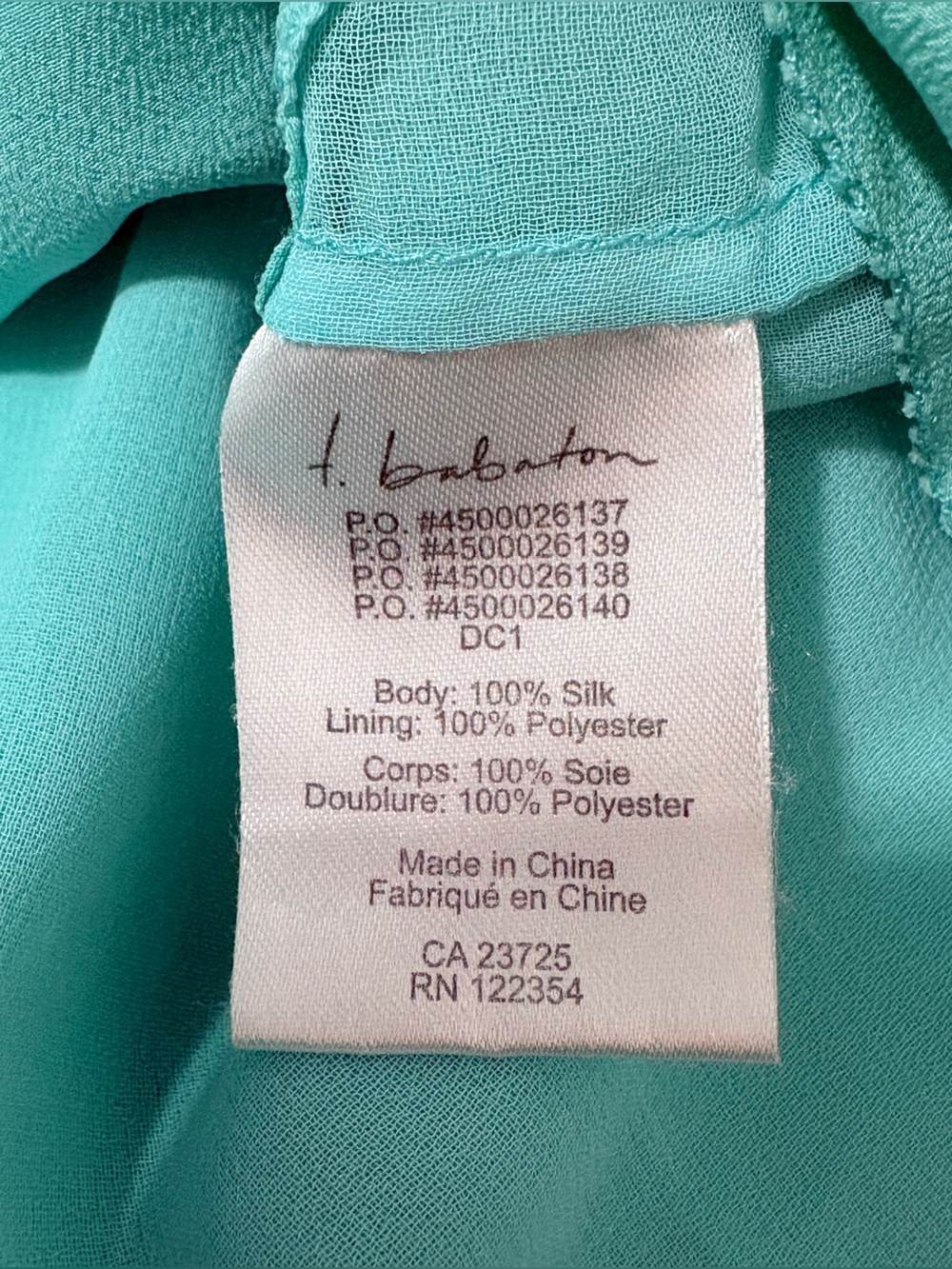 Babaton Aritzia 100% Silk Aqua Smocked Waist Sleeveless Dress S - Picture 6 of 10